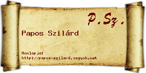 Papos Szilárd névjegykártya
